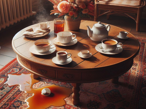 پاک کردن لکه چای از روی فرش